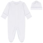 Baby Boys White & Blue Vintage Toy Treasures Babygrow Set, 1, hi-res
