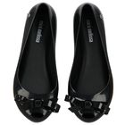 Girls Black Bow Shoes, 2, hi-res