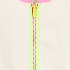 Girls Beige Fleece Zip Up Top, 1, hi-res