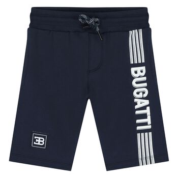 Younger Boys Navy Blue Logo Shorts