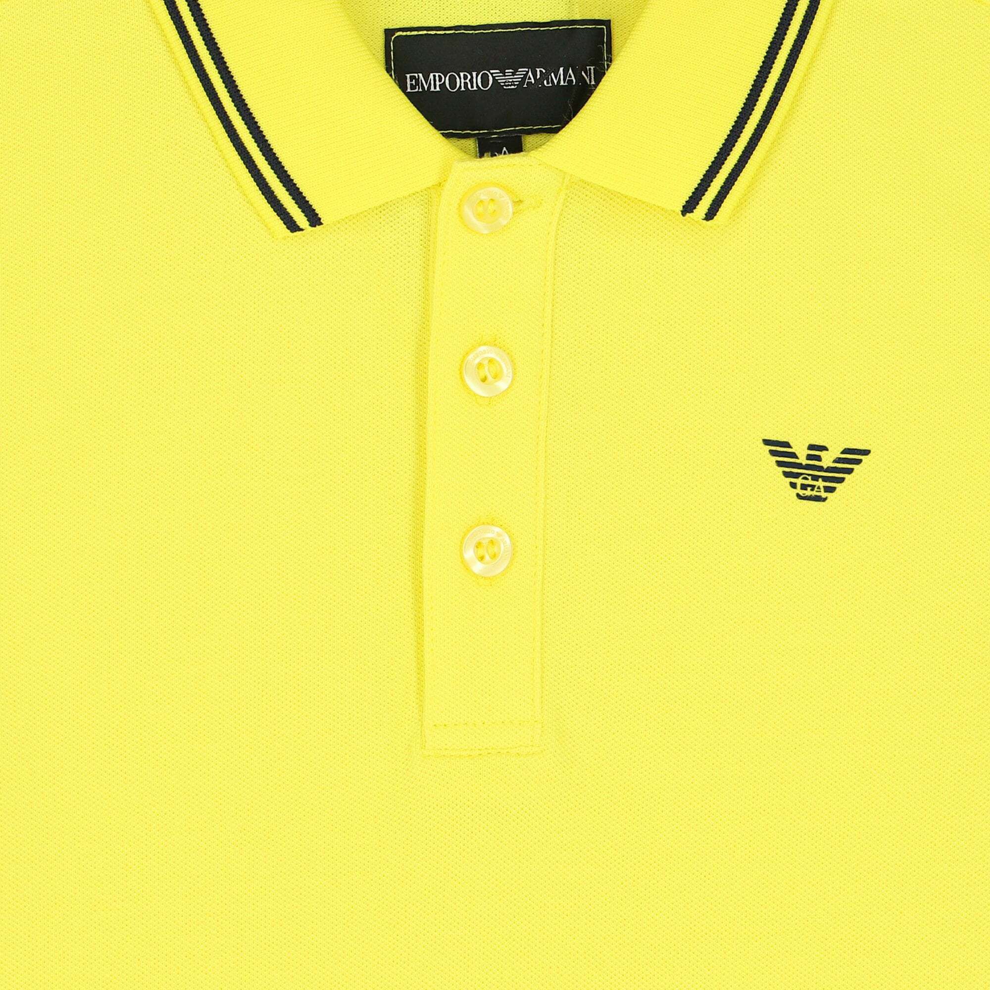 Yellow armani t shirt 2025