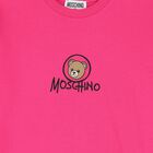 Girls Pink Teddy Bear Logo T-Shirt, 5, hi-res