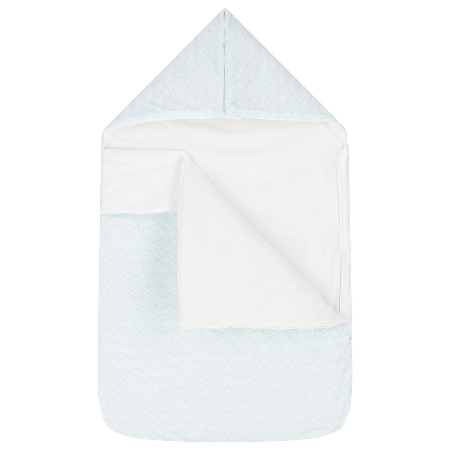 Baby Boys Blue Zig Zag Logo Nest, 1, hi-res