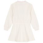 Girls Ivory Logo Dress, 1, hi-res