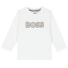 Baby Boys White Logo T-Shirt, 1, hi-res