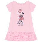 Younger Girls Pink Minnie Mouse Dress, 1, hi-res