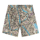Boys Beige Abstract Swim Shorts, 1, hi-res