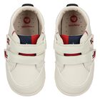 حذاء أولاد رياضى بالشعار باللون العاجي والأزرق , 1, hi-res