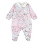 Baby Girls Pink & Blue Geo Map Babygrow Gift Set, 2, hi-res