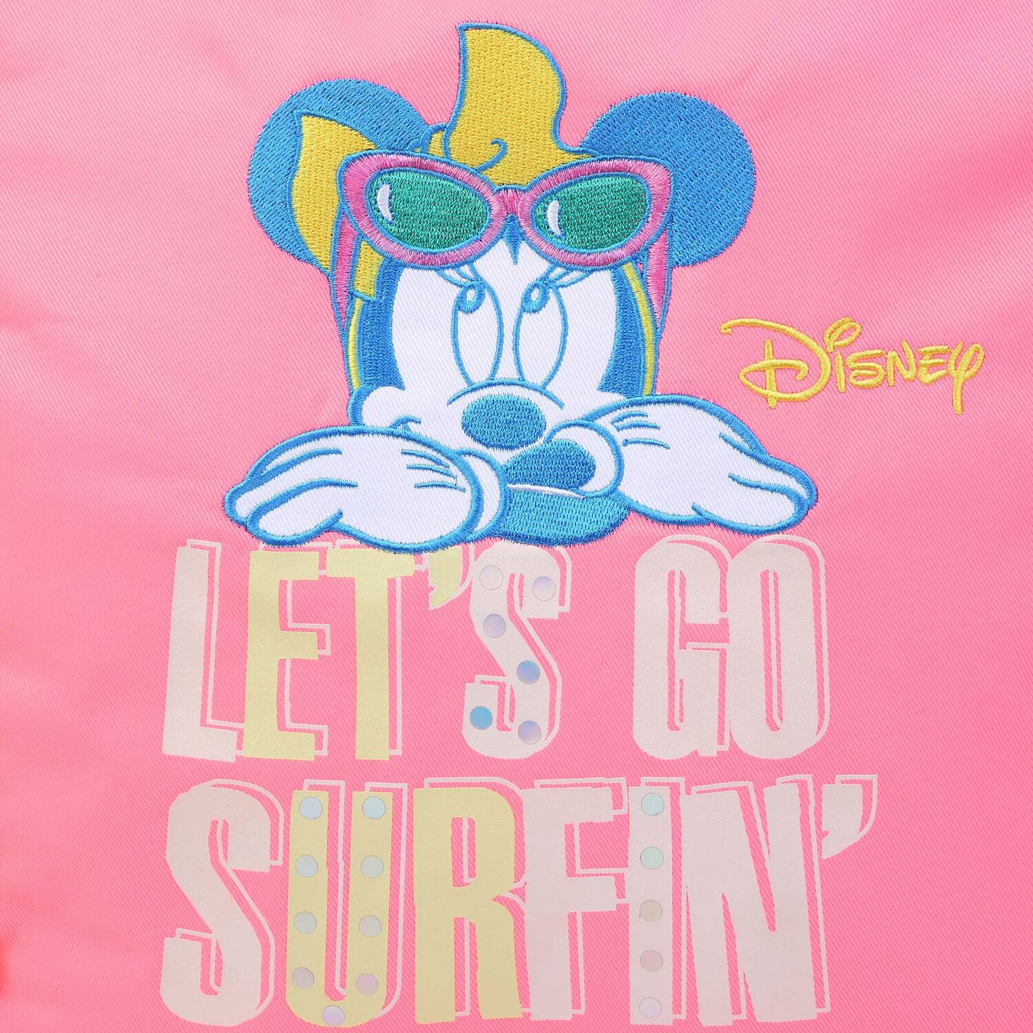 Girls Pink Ruffled Minnie Mouse Beach Bag, 1, hi-res image number null