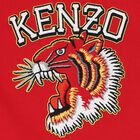 Boys Red Tiger Logo Hooded Top, 2, hi-res