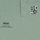 Younger Boys Green Logo Polo Shirt, 1, hi-res