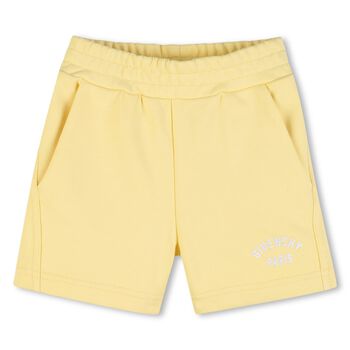 Younger Boys Yellow Logo Shorts