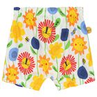 طقم فستان بنات بطبعة عباد الشمس باللون الأصفر والأبيض, 1, hi-res