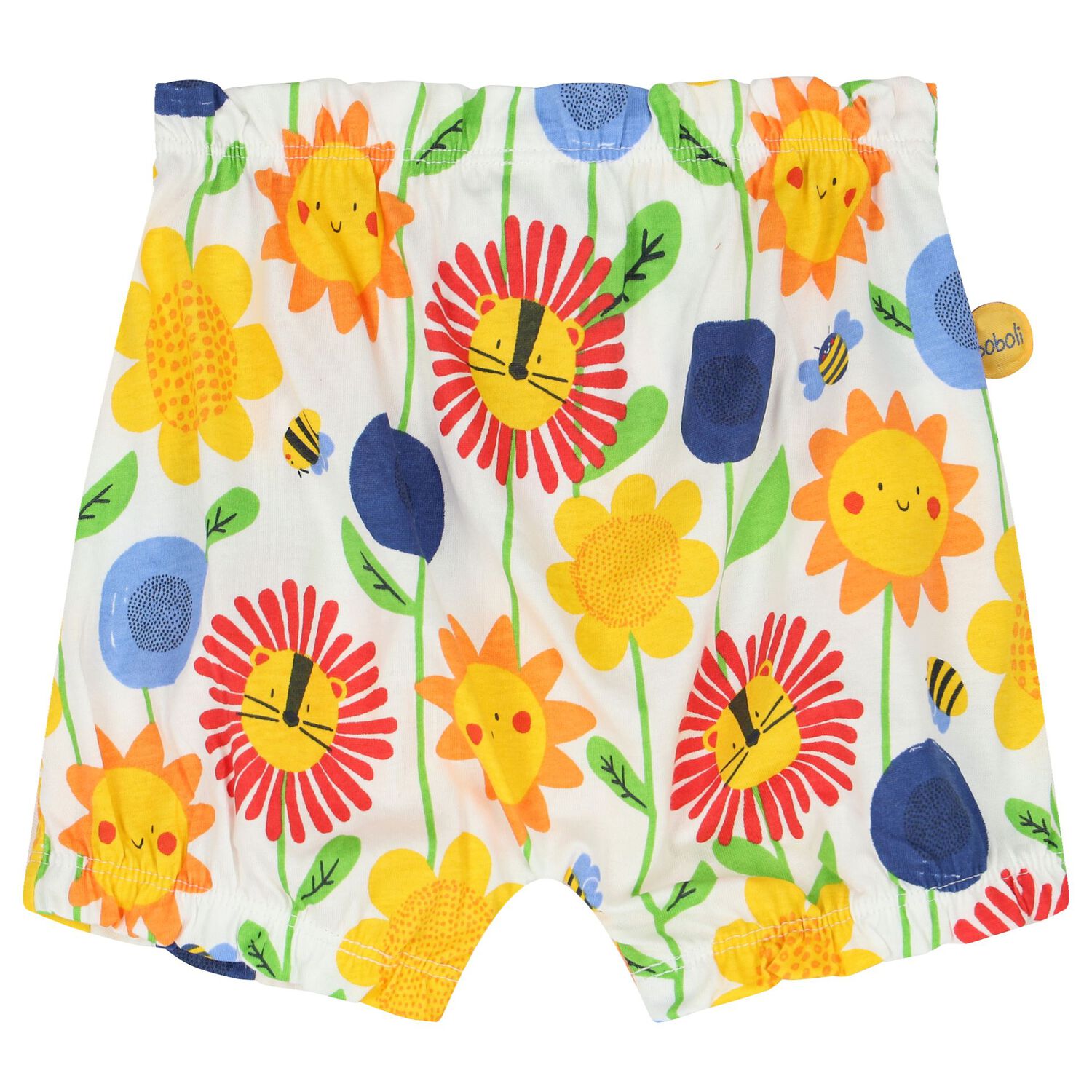 طقم فستان بنات بطبعة عباد الشمس باللون الأصفر والأبيض, 1, hi-res