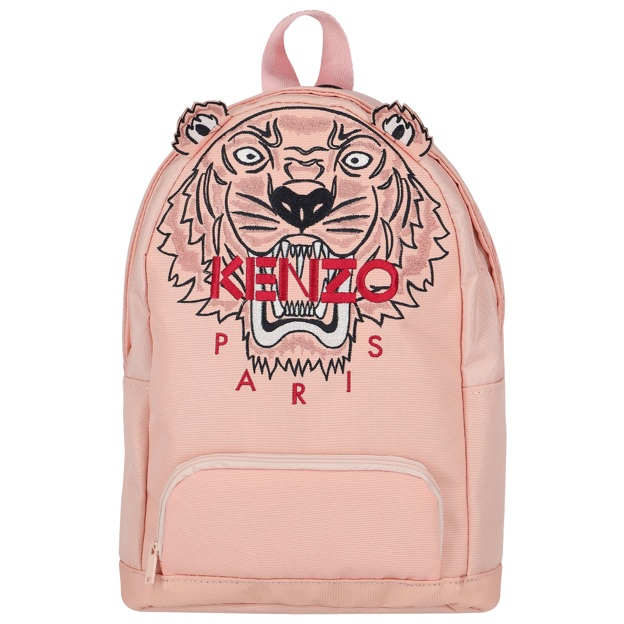 KENZO KIDS Younger Girls Pink Tiger Logo Backpack 27CM Junior Couture UAE