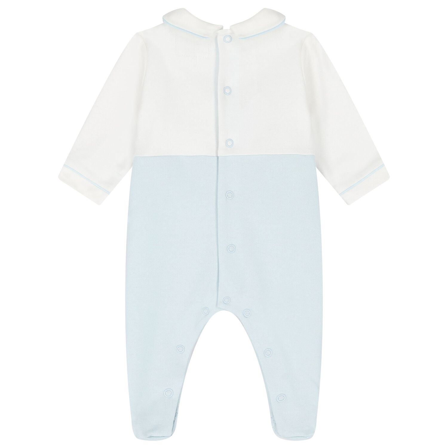 Baby Boys Blue & White Babygrow, 1, hi-res image number null
