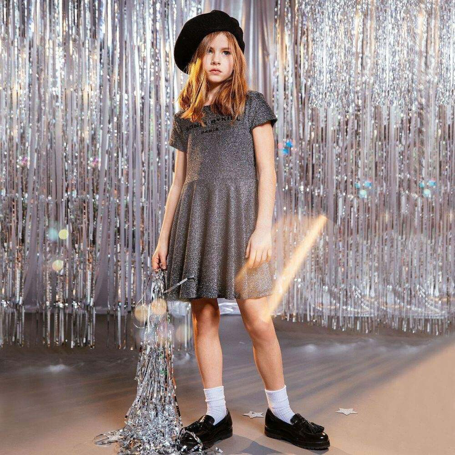 Girls Silver Dress, 1, hi-res image number null