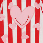 أفرول بنات مخطط باللون الابيض ولاحمر, 1, hi-res