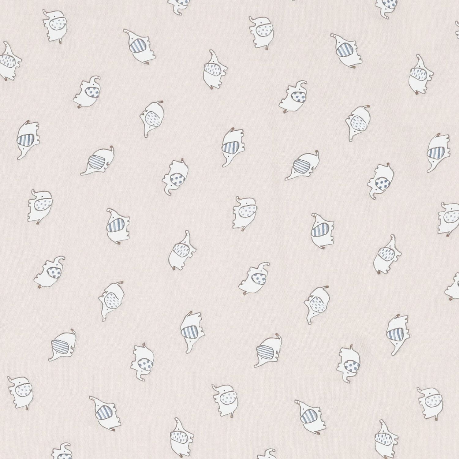 Beige Elephant Muslin Swaddles, 1, hi-res