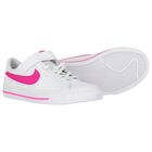 Girls White & Pink Court Legacy Trainers, 1, hi-res