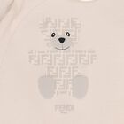 طقم هدايا ملابس أطفال بالشعار باللون البيج والعاجي , 1, hi-res