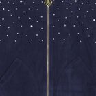 Girls Navy Blue Embellished Tracksuit, 1, hi-res