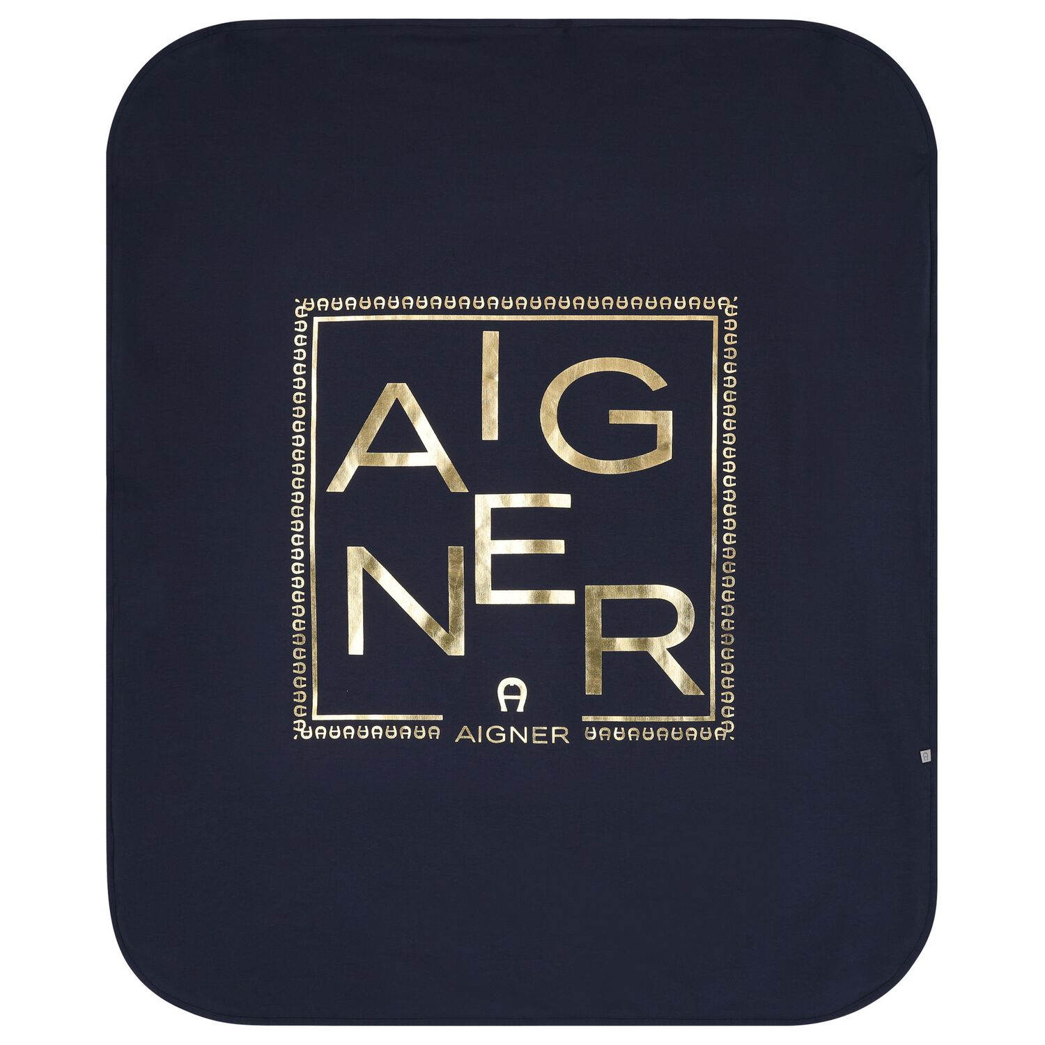 بطانية اولاد بالشعار باللون الأزرق الداكن والذهبي للأطفال, 3, hi-res