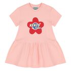 Younger Girls Pink Logo Dress, 1, hi-res