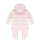 Baby Girls Pink Logo Snow Suit, 1, hi-res