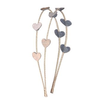Girls Gold Heart Double Headband