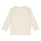 Baby Boys Beige Logo Long Sleeve Top, 4, hi-res