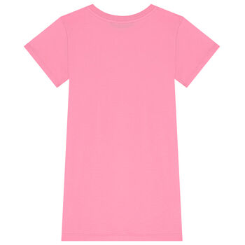 Girls Pink Logo T-Shirt Dress