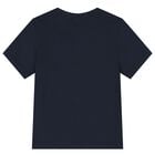 Boys Navy Blue Logo T-Shirt, 2, hi-res