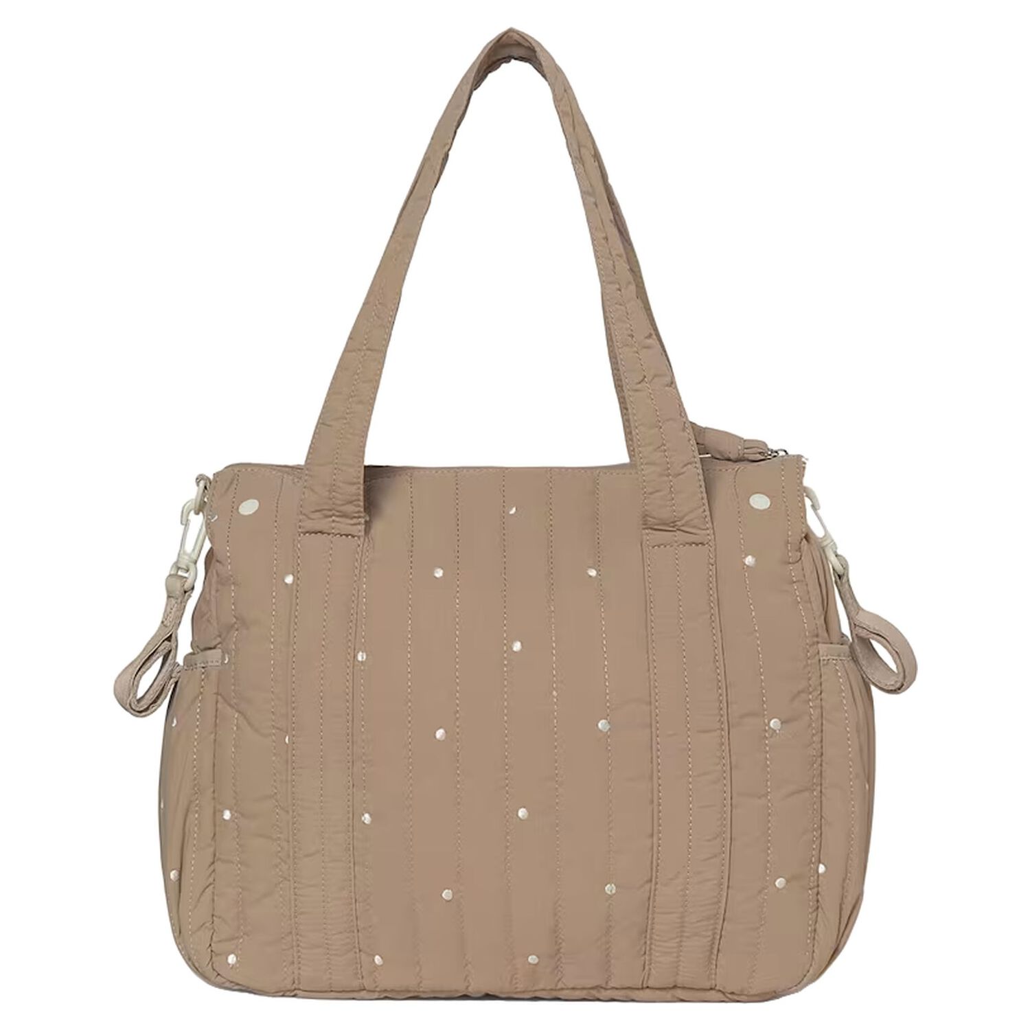 Beige Polka Dot Baby Changing Bag ( 27cm ), 1, hi-res