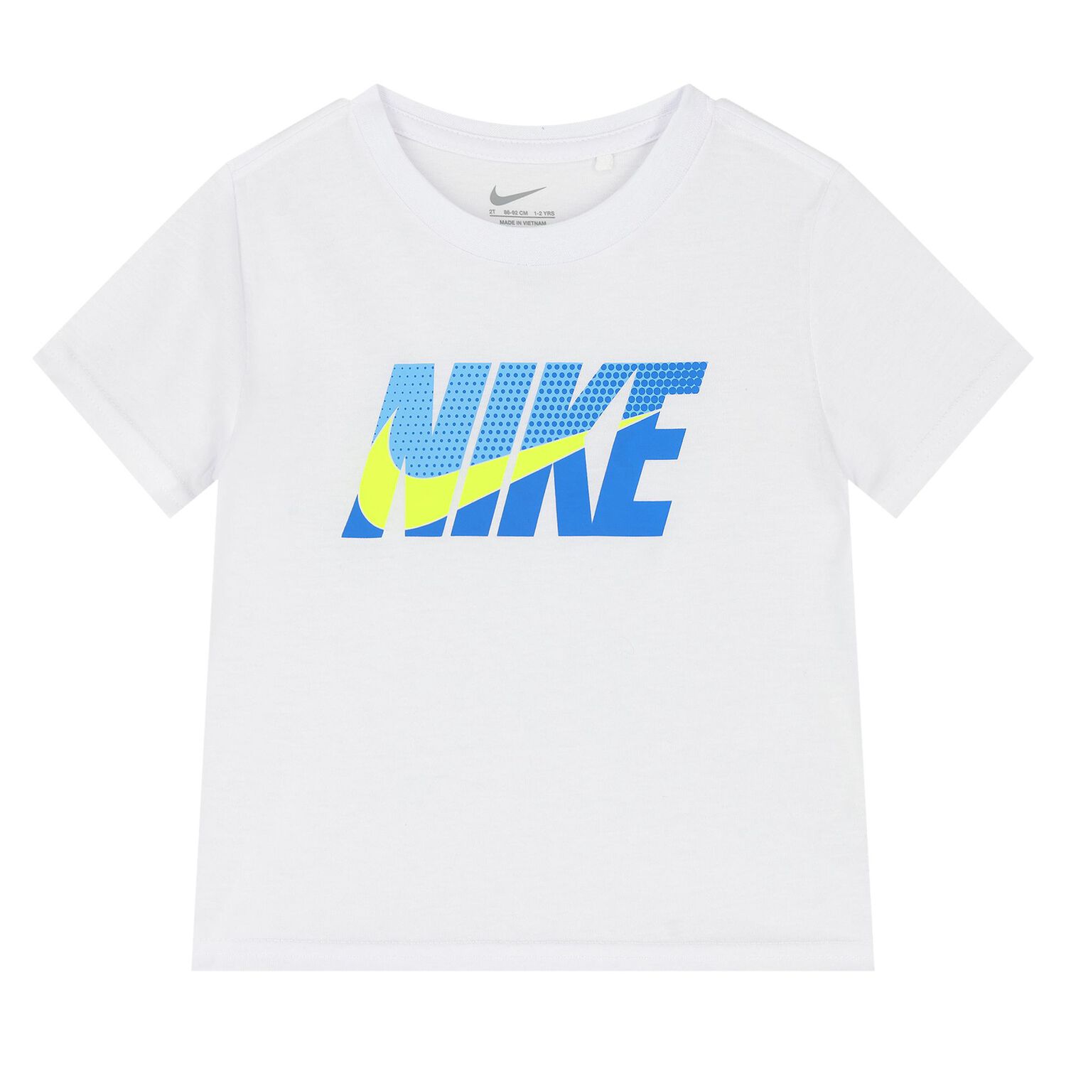 Baby Boys White & Blue Logo Shorts Set, 1, hi-res