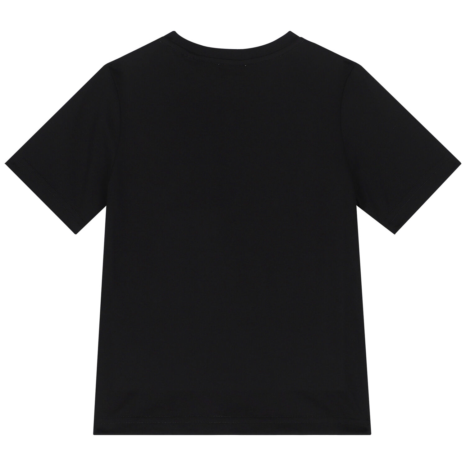 Boys Black Logo Cotton T-Shirt, 3, hi-res image number null