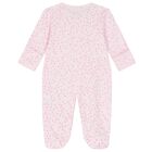 Baby Girls Pink Hearts Babygrow, 1, hi-res