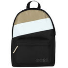 Black Logo Backpack, 1, hi-res