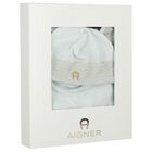 Baby Boys Blue & Gold Logo Babygrow Gift Set , 2, hi-res