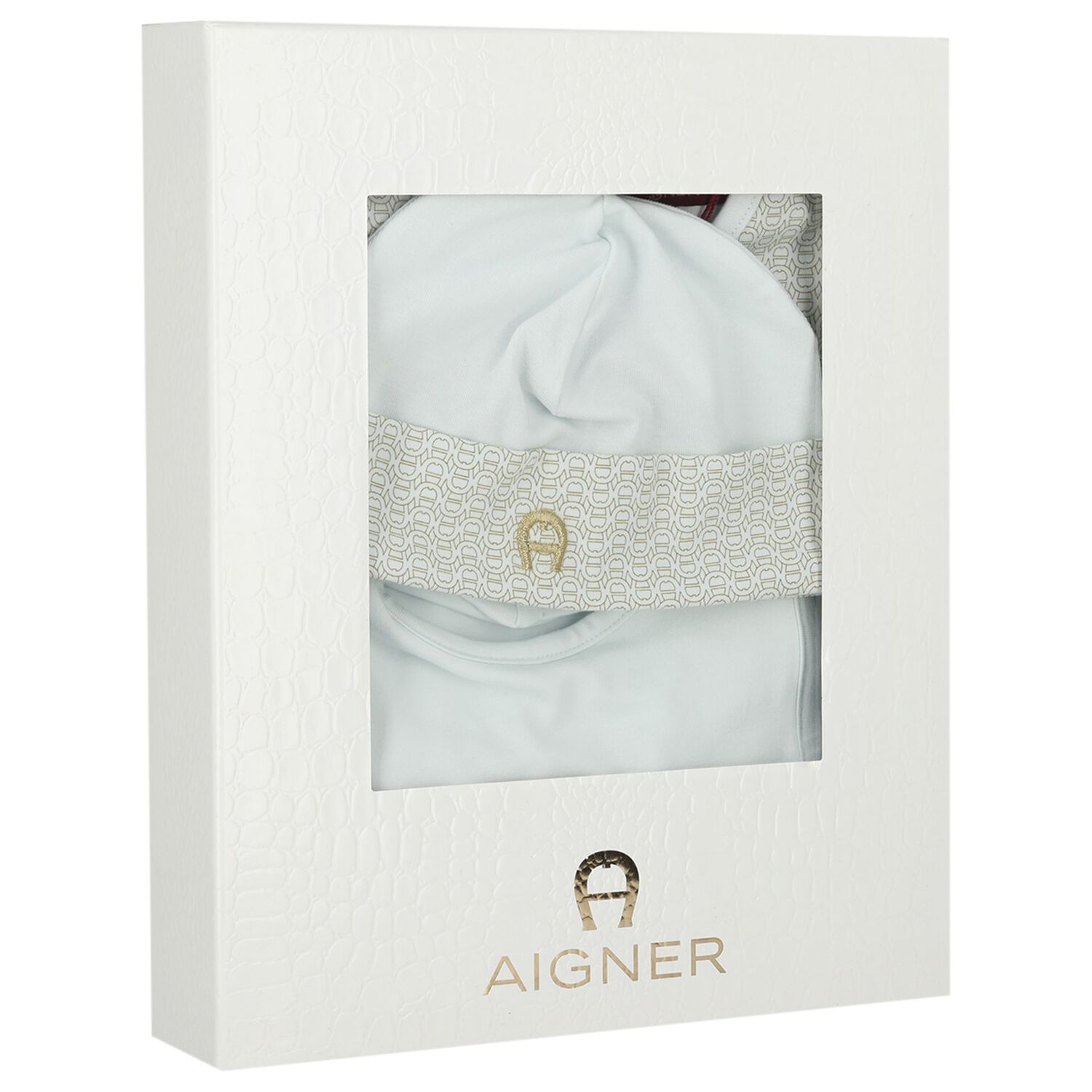 Baby Boys Blue & Gold Logo Babygrow Gift Set , 2, hi-res