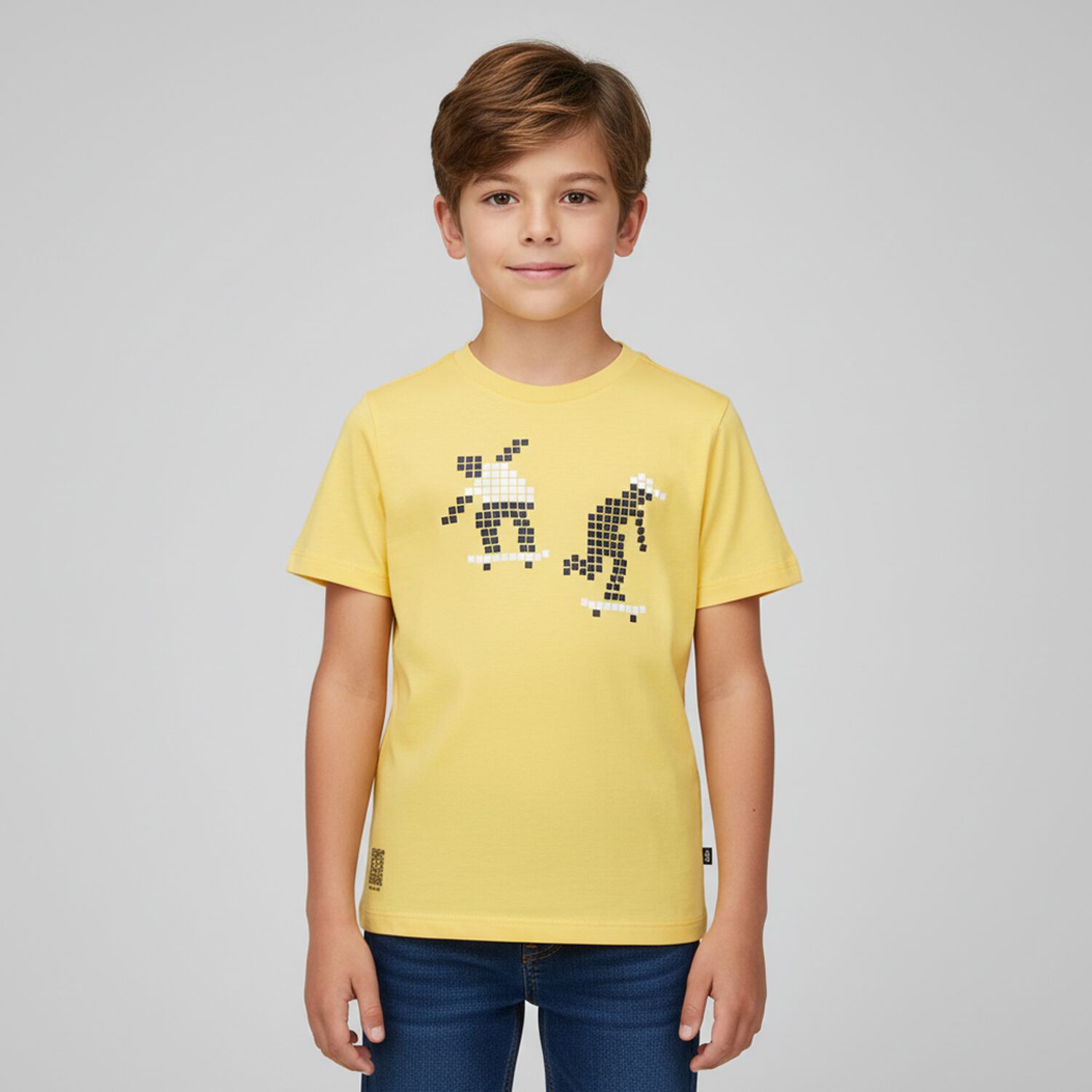 Boys Yellow Skateboarder T-Shirt, 1, hi-res