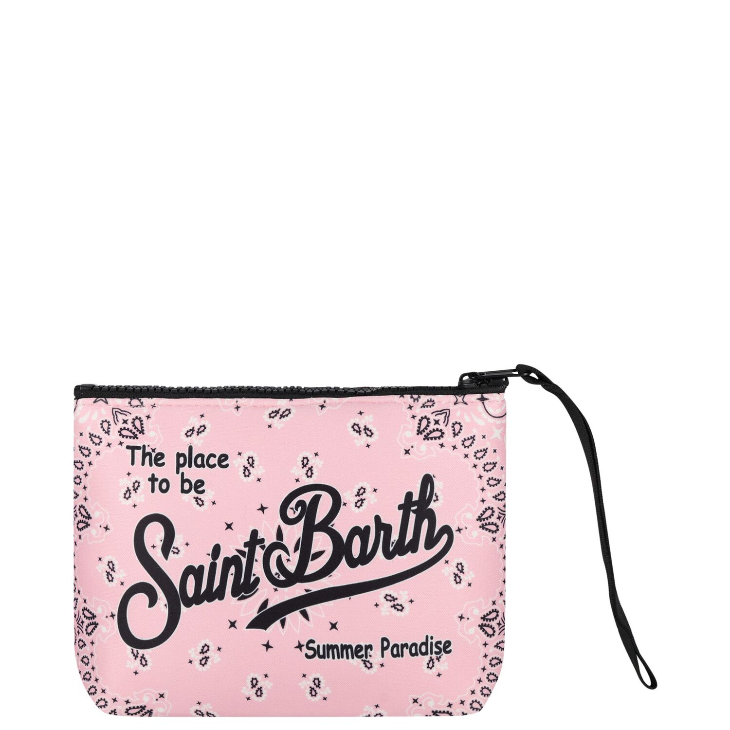 Girls Pink & Navy Blue Aline Logo Pouch ( 15cm), 1, hi-res