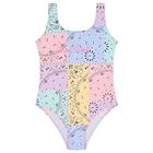Girls Multi-Coloured Paisley Swimsuit, 1, hi-res