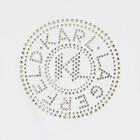 تيشيرت بنات بالشعار باللون الأبيض والذهبي, 1, hi-res