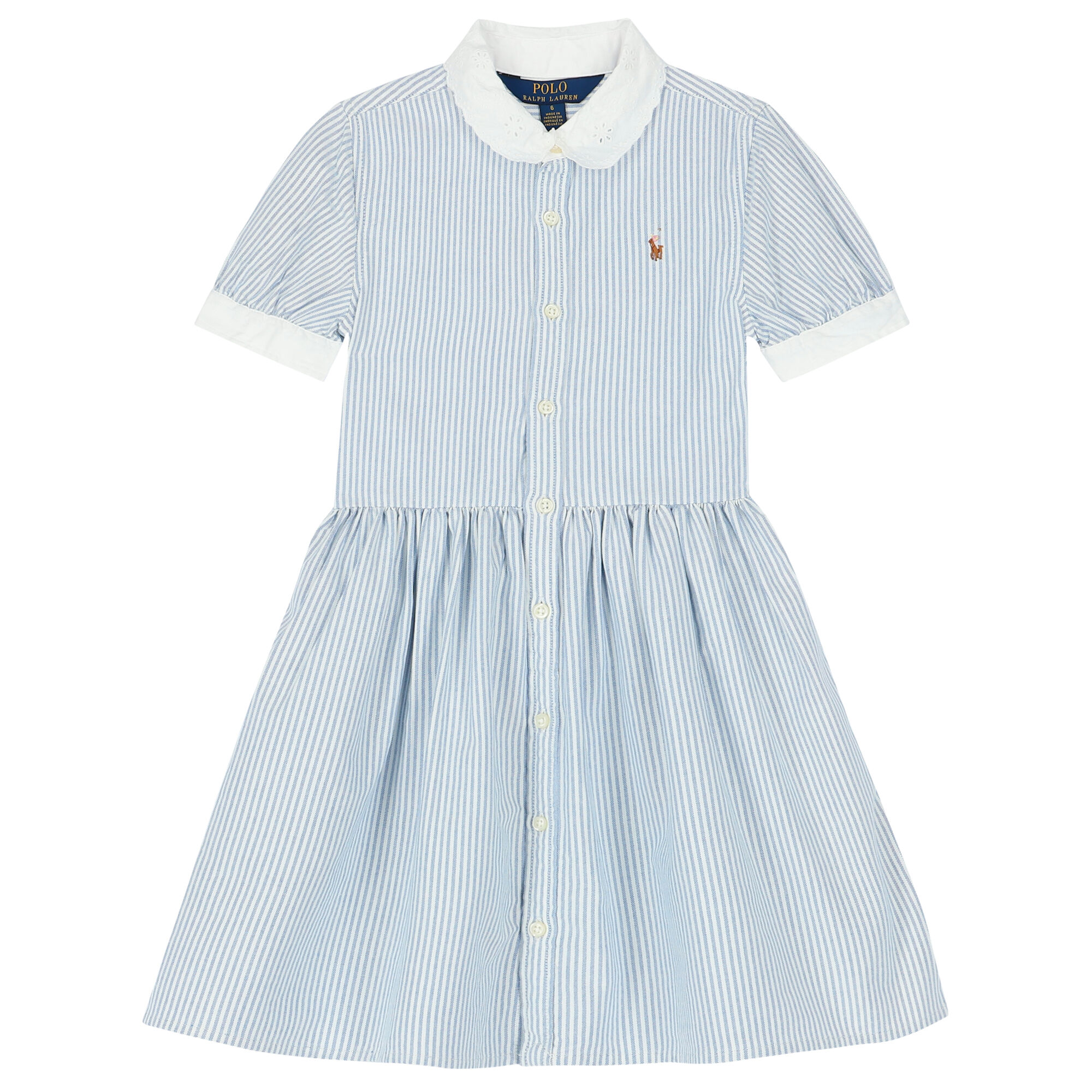 Ralph lauren blue and white striped dress shop