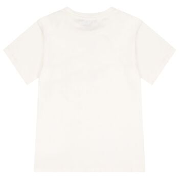 Girls Ivory Bag Logo T-Shirt