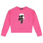 Girls Pink Ikonik Sweatshirt, 1, hi-res