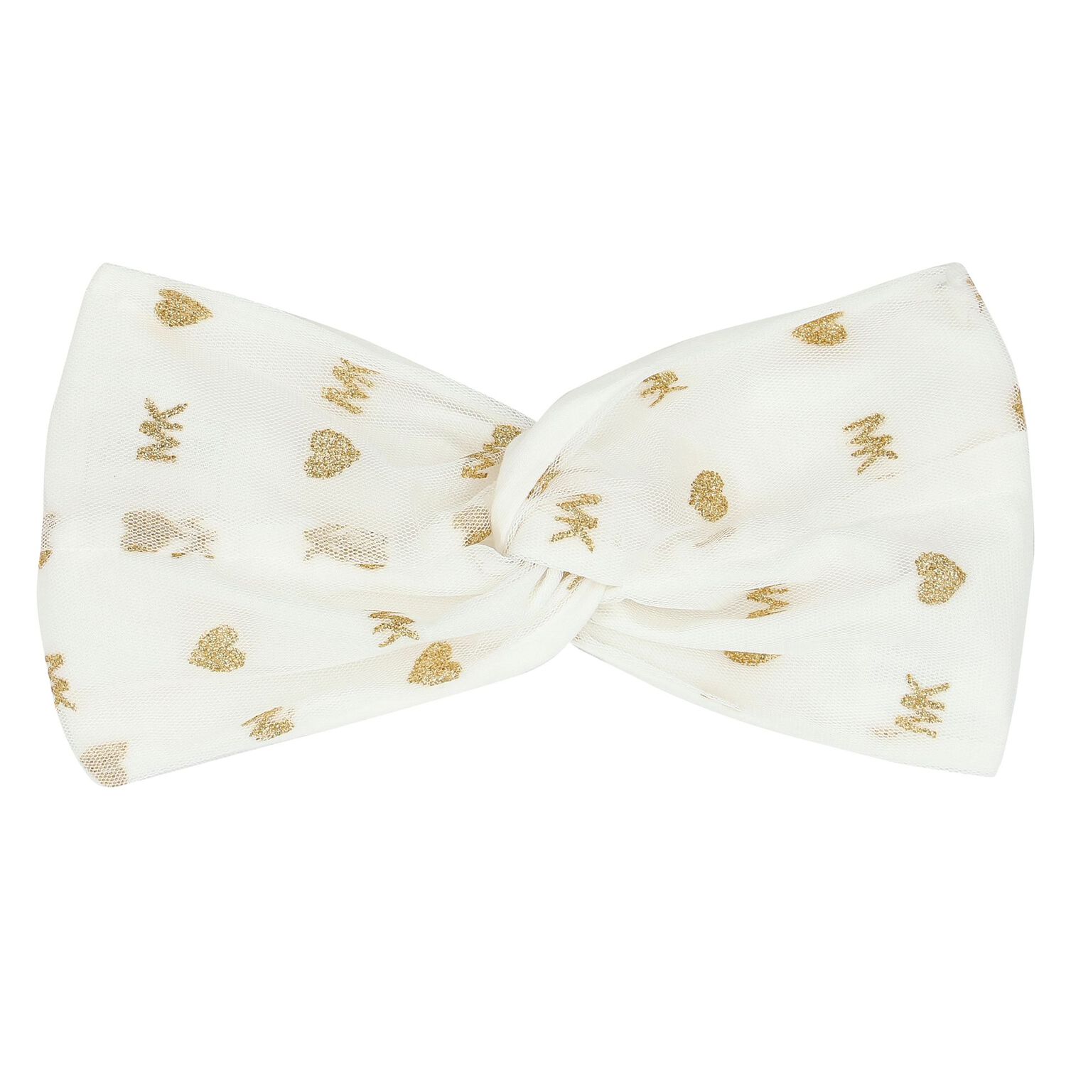 طقم بنات فستان شبكي باللون العاجي, 1, hi-res