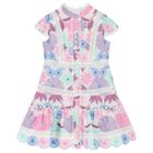 فستان بنات بطبعه الزهور باللون الابيض والوردى, 1, hi-res